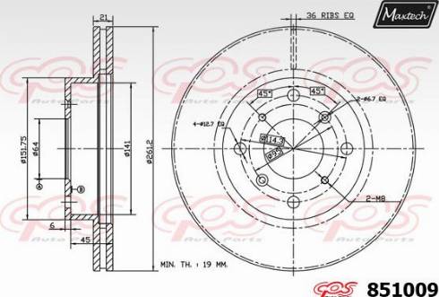 Maxtech 851009.0000 - Əyləc Diski furqanavto.az