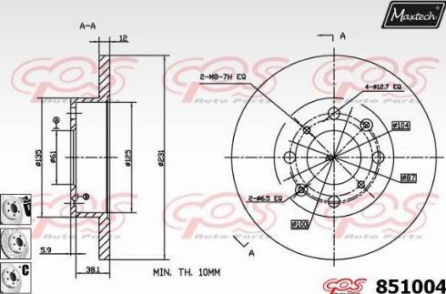 Maxtech 851004.6880 - Əyləc Diski furqanavto.az