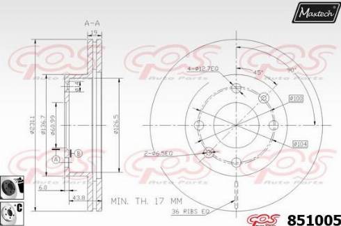 Maxtech 851005.6060 - Əyləc Diski furqanavto.az