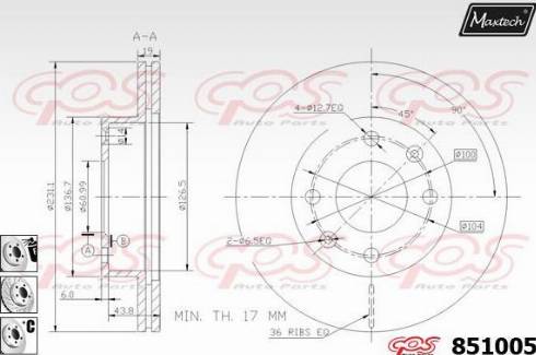 Maxtech 851005.6880 - Əyləc Diski furqanavto.az