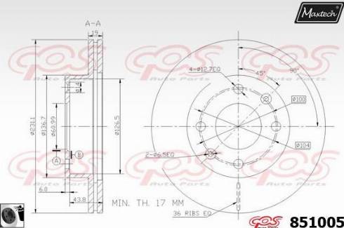 Maxtech 851005.0060 - Əyləc Diski furqanavto.az