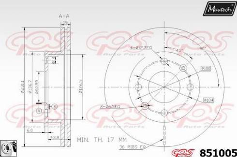 Maxtech 851005.0080 - Əyləc Diski furqanavto.az