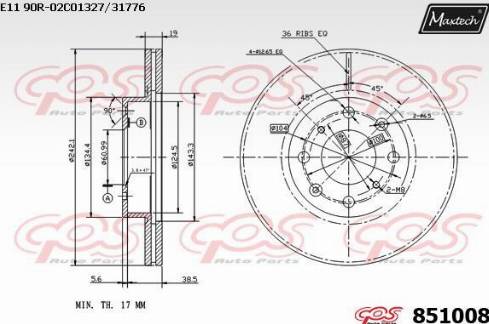 Maxtech 851008.0000 - Əyləc Diski furqanavto.az