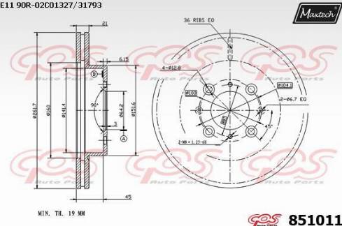 Maxtech 851011.0000 - Əyləc Diski furqanavto.az