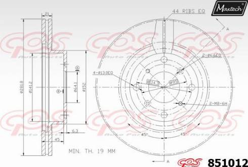 Maxtech 851012.0000 - Əyləc Diski furqanavto.az