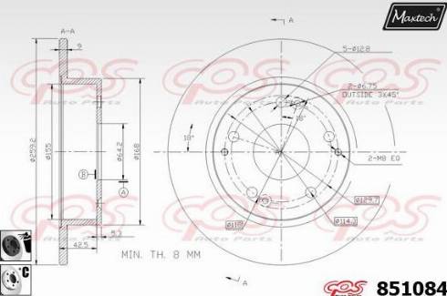 Maxtech 851084.6060 - Əyləc Diski furqanavto.az