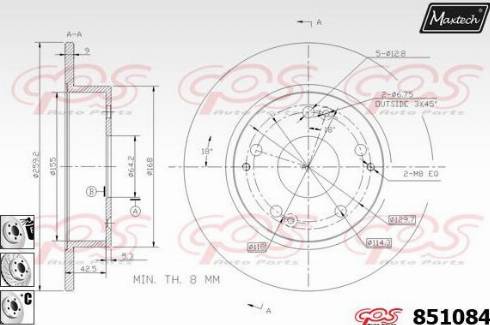 Maxtech 851084.6880 - Əyləc Diski furqanavto.az