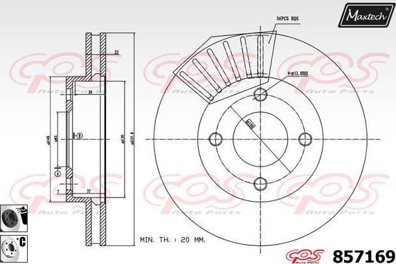 Maxtech 851084 - Əyləc Diski furqanavto.az