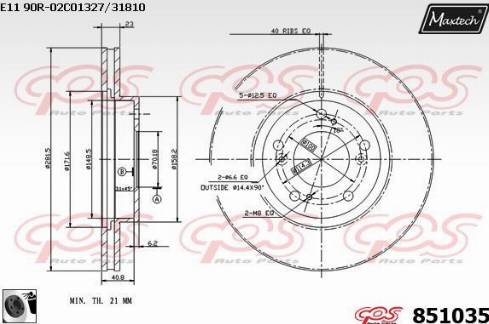 Maxtech 851035.0060 - Əyləc Diski furqanavto.az