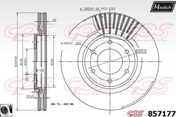 Maxtech 851035 - Əyləc Diski furqanavto.az