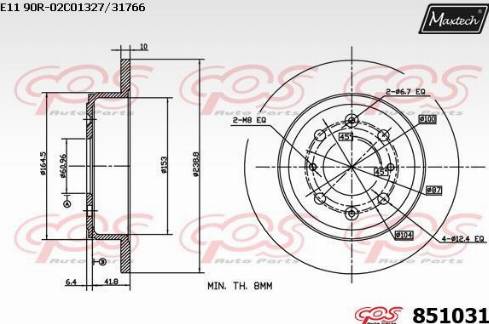 Maxtech 851031.0000 - Əyləc Diski furqanavto.az