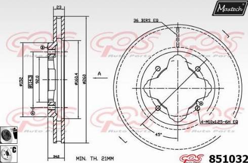 Maxtech 851032.6060 - Əyləc Diski furqanavto.az