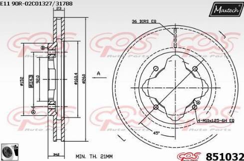 Maxtech 851032.0060 - Əyləc Diski furqanavto.az