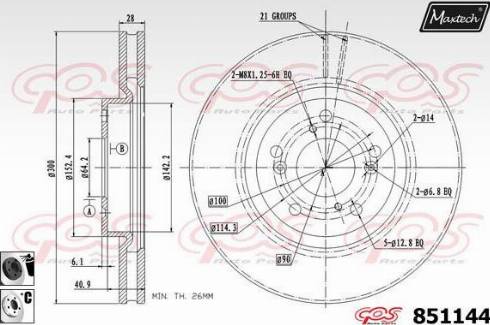 Maxtech 851144.6060 - Əyləc Diski furqanavto.az