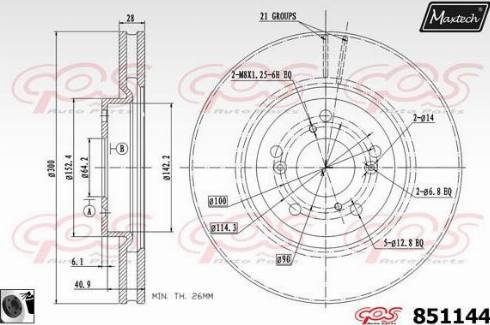 Maxtech 851144.0060 - Əyləc Diski furqanavto.az