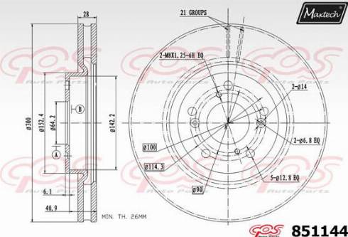 Maxtech 851144.0000 - Əyləc Diski furqanavto.az