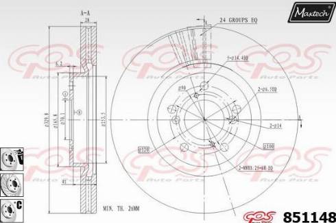 Maxtech 851148.6880 - Əyləc Diski furqanavto.az