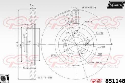 Maxtech 851148.0060 - Əyləc Diski furqanavto.az