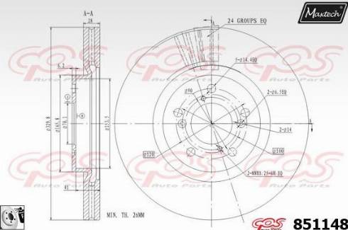 Maxtech 851148.0080 - Əyləc Diski furqanavto.az