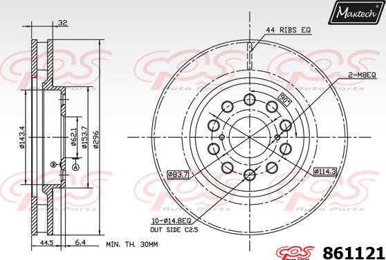 Maxtech 851148 - Əyləc Diski furqanavto.az