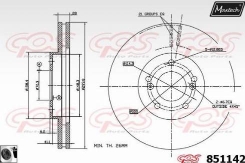 Maxtech 851142.0060 - Əyləc Diski furqanavto.az