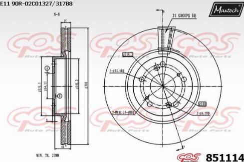 Maxtech 851114.0000 - Əyləc Diski furqanavto.az