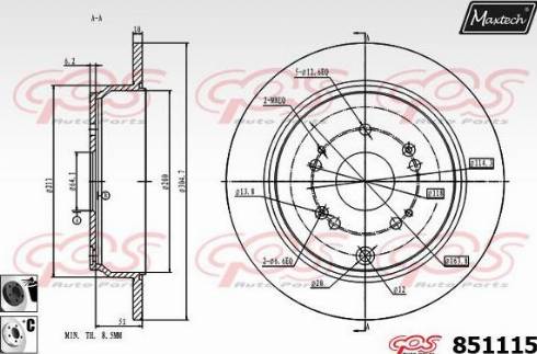 Maxtech 851115.6060 - Əyləc Diski furqanavto.az