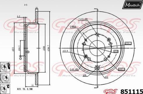 Maxtech 851115.6880 - Əyləc Diski furqanavto.az