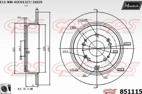 Maxtech 851115.0060 - Əyləc Diski furqanavto.az