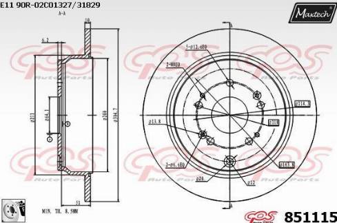 Maxtech 851115.0080 - Əyləc Diski furqanavto.az