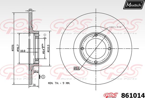 Maxtech 851110 - Əyləc Diski furqanavto.az