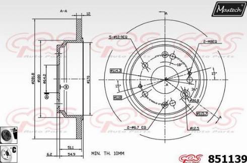 Maxtech 851139.6060 - Əyləc Diski furqanavto.az