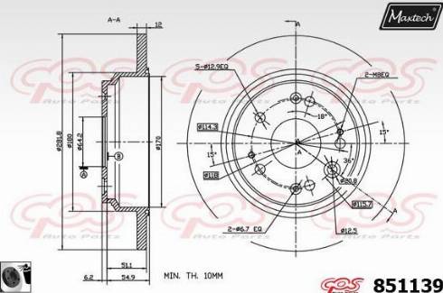 Maxtech 851139.0060 - Əyləc Diski furqanavto.az