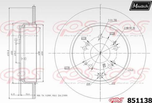 Maxtech 851138.0000 - Əyləc Diski furqanavto.az