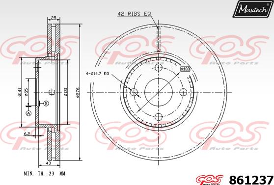 Maxtech 851138 - Əyləc Diski furqanavto.az