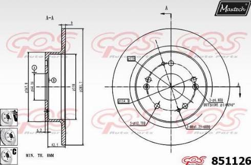 Maxtech 851126.6980 - Əyləc Diski furqanavto.az