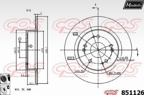 Maxtech 851126.6060 - Əyləc Diski furqanavto.az