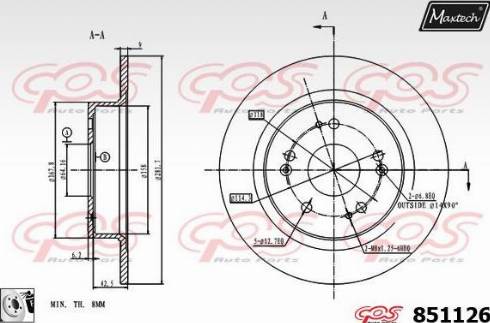 Maxtech 851126.0080 - Əyləc Diski furqanavto.az