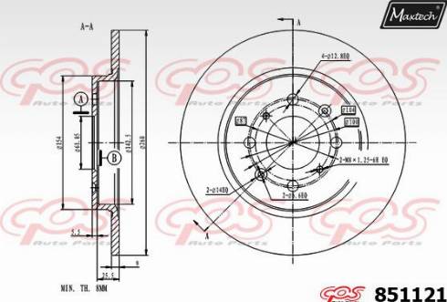 Maxtech 851121.0000 - Əyləc Diski furqanavto.az