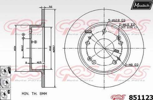 Maxtech 851123.6880 - Əyləc Diski furqanavto.az