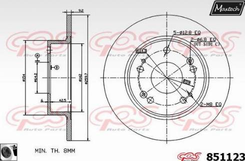 Maxtech 851123.0060 - Əyləc Diski furqanavto.az