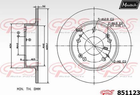 Maxtech 851123.0000 - Əyləc Diski furqanavto.az