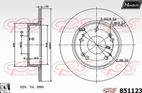 Maxtech 851123.0080 - Əyləc Diski furqanavto.az