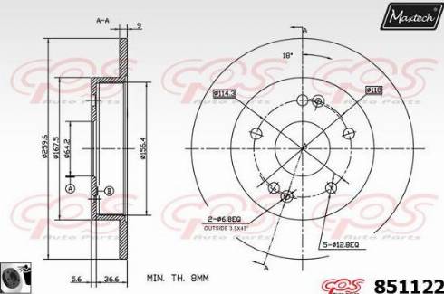 Maxtech 851122.0060 - Əyləc Diski furqanavto.az