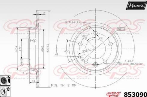 Maxtech 853090.6060 - Əyləc Diski furqanavto.az