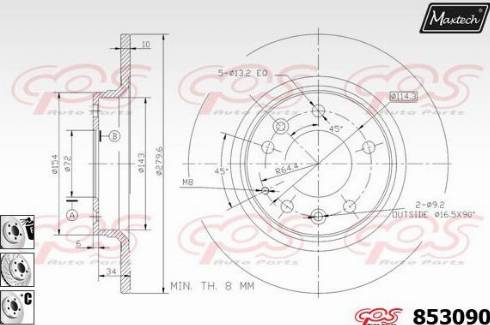 Maxtech 853090.6980 - Əyləc Diski furqanavto.az