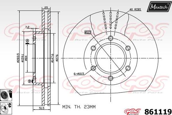 Maxtech 853091 - Əyləc Diski furqanavto.az