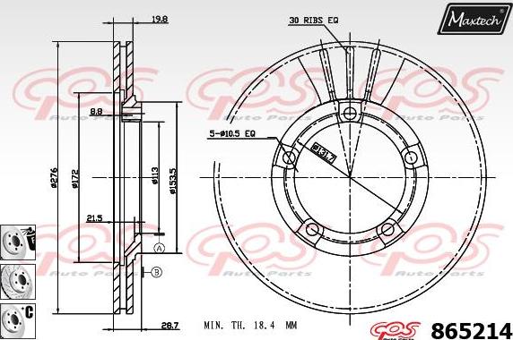 Maxtech 853093 - Əyləc Diski furqanavto.az