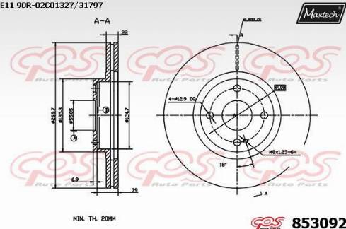 Maxtech 853092.0000 - Əyləc Diski furqanavto.az