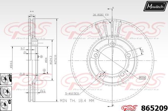 Maxtech 853092 - Əyləc Diski furqanavto.az